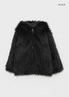 Kaylon Reversible Hooded Fur Jacket
