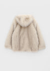 Kaylon Reversible Hooded Fur Jacket