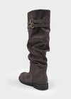 Home Ten Suede Belt Wrinkle Long Boots