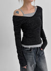 Ritemine SET - Stripe long-sleeved T-shirt, fleece sleeveless