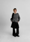 Jacobe Pleated Bootcut Skirt Pants