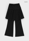 Jacobe Pleated Bootcut Skirt Pants
