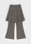 Jacobe Pleated Bootcut Skirt Pants