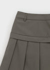 Jacobe Pleated Bootcut Skirt Pants
