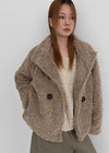 Delaming Double-button Fur Jacket