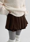 Kurupi Double Wool Pleated Miniskirt