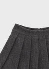 Kurupi Double Wool Pleated Miniskirt