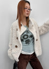 Delaming Double-button Fur Jacket