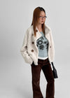 Delaming Double-button Fur Jacket