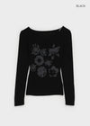 Yako Flower Print Long Sleeve T-shirt