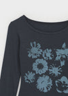 Yako Flower Print Long Sleeve T-shirt