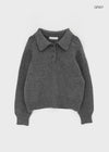 Horn Button Collar Knit