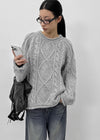 Fallet Cable Loose Fit Knit (34% Wool)
