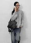Fallet Cable Loose Fit Knit (34% Wool)