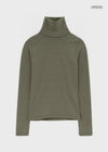 Chemian Fleece Striped Turtleneck Fleece