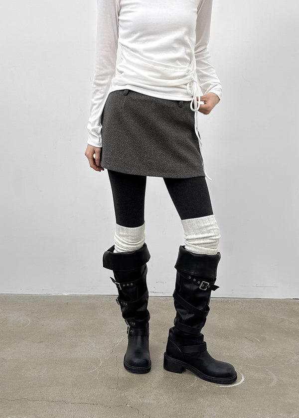 Praline Wool Mini Skirt Pants