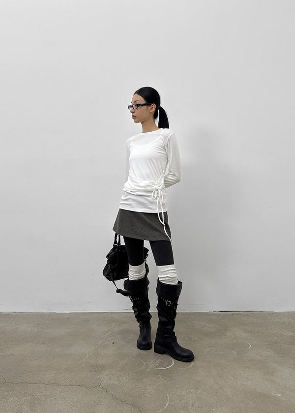 Praline Wool Mini Skirt Pants