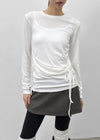 Rayan Shirring Wrap Long-sleeved T-shirt