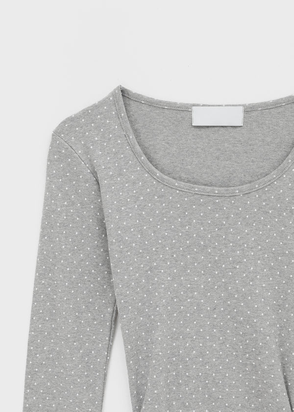 Paldey Dot Shirring Flare Dress