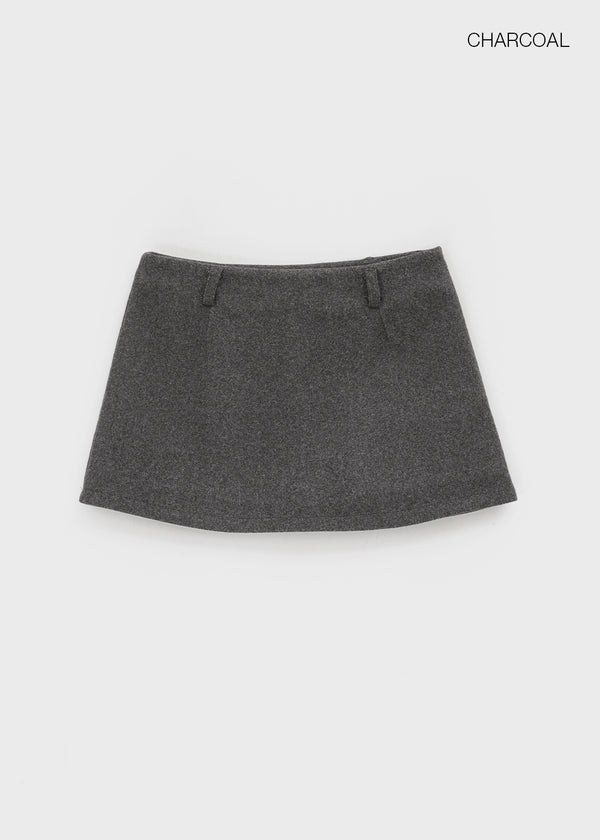 Praline Wool Mini Skirt Pants
