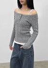 Rivenn Cable Henley Neck Knit