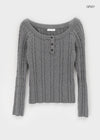 Rivenn Cable Henley Neck Knit