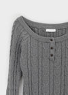 Rivenn Cable Henley Neck Knit