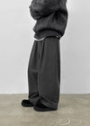 (UNISEX) Pediron Striped Wool Slacks