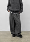 (UNISEX) Pediron Striped Wool Slacks