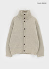 (UNISEX) Catelen High Neck Button Knit Cardigan