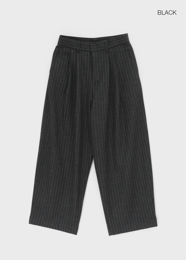 (UNISEX) Pediron Striped Wool Slacks
