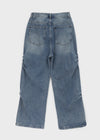 Rapcle Side Rivet Wide Denim Pants