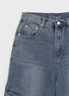 Rapcle Side Rivet Wide Denim Pants