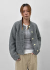 Ronso Boucle Soft Wool Knit Cardigan