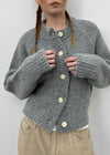 Ronso Boucle Soft Wool Knit Cardigan
