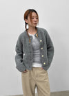 Ronso Boucle Soft Wool Knit Cardigan
