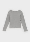 Weig Heavy Napping U-neck Long-sleeved T-shirt
