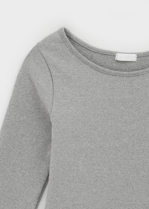 Weig Heavy Napping U-neck Long-sleeved T-shirt