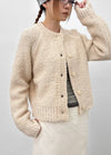 Ronso Boucle Soft Wool Knit Cardigan