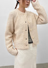 Ronso Boucle Soft Wool Knit Cardigan