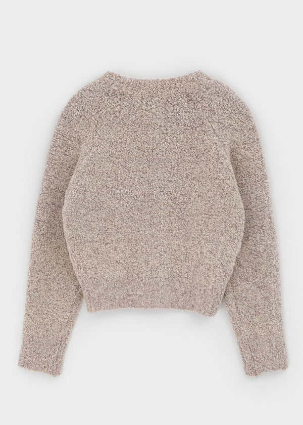 Ronso Boucle Soft Wool Knit Cardigan