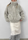 Peekaboo Fur Zip-up Jumper
