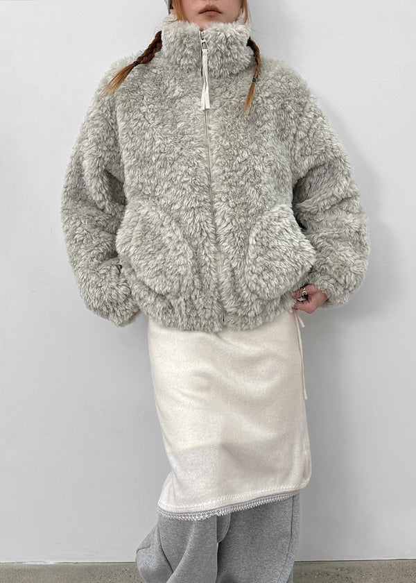 Peekaboo Fur Zip-up Jumper