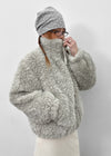 Peekaboo Fur Zip-up Jumper