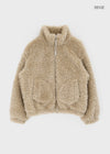 Peekaboo Fur Zip-up Jumper