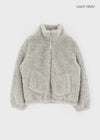 Peekaboo Fur Zip-up Jumper