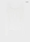 Tigging Layered Henley Neck Tencel Long Sleeve T-shirt (30% Wool)