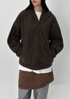 (UNISEX) Hackin Stripe Fleece Warmer Hoodie