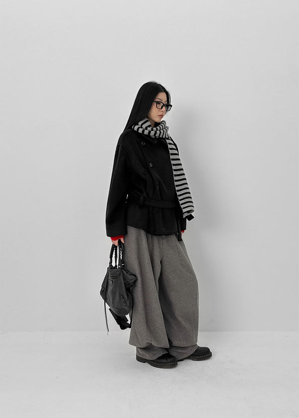 Baenen Double Wool Half Coat