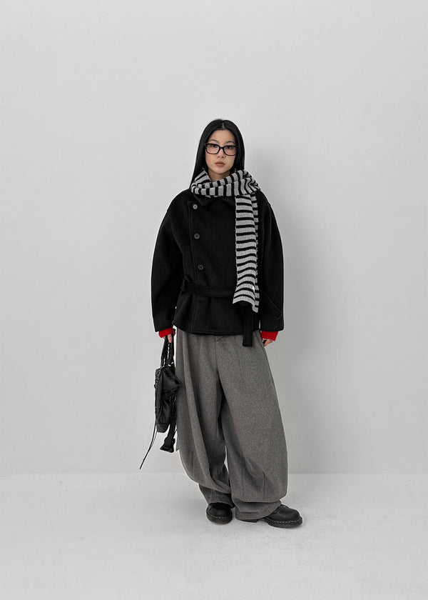 Baenen Double Wool Half Coat